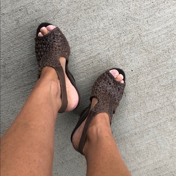 Sam Edelman•Kasi• Woven Leather Wedge Sandals - Picture 3 of 5